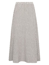 Charger l'image dans la galerie, Jupe longue en lin à rayures - Linen stripe skirt