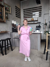 Charger l'image dans la galerie, Robe chemise - Dress Eva lila gabardine