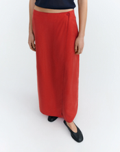 Charger l'image dans la galerie, Jupe longue en cupro rouge - Selina skirt