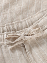 Charger l'image dans la galerie, Pantalon en lin à rayures - Fig loose linen pants
