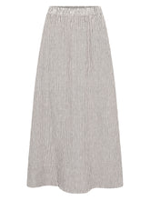 Charger l'image dans la galerie, Jupe longue en lin à rayures - Linen stripe skirt
