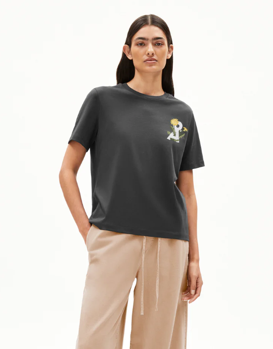 T-shirt à logo fleuri - Lualaa difference