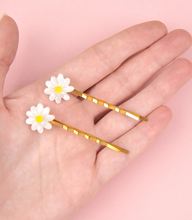 Charger l&#39;image dans la galerie, Duo barrettes fines paquerettes
