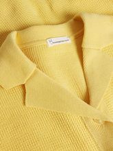 Charger l&#39;image dans la galerie, T-shirt boutonné - Boxy short sleeve knitted shirt yarrow
