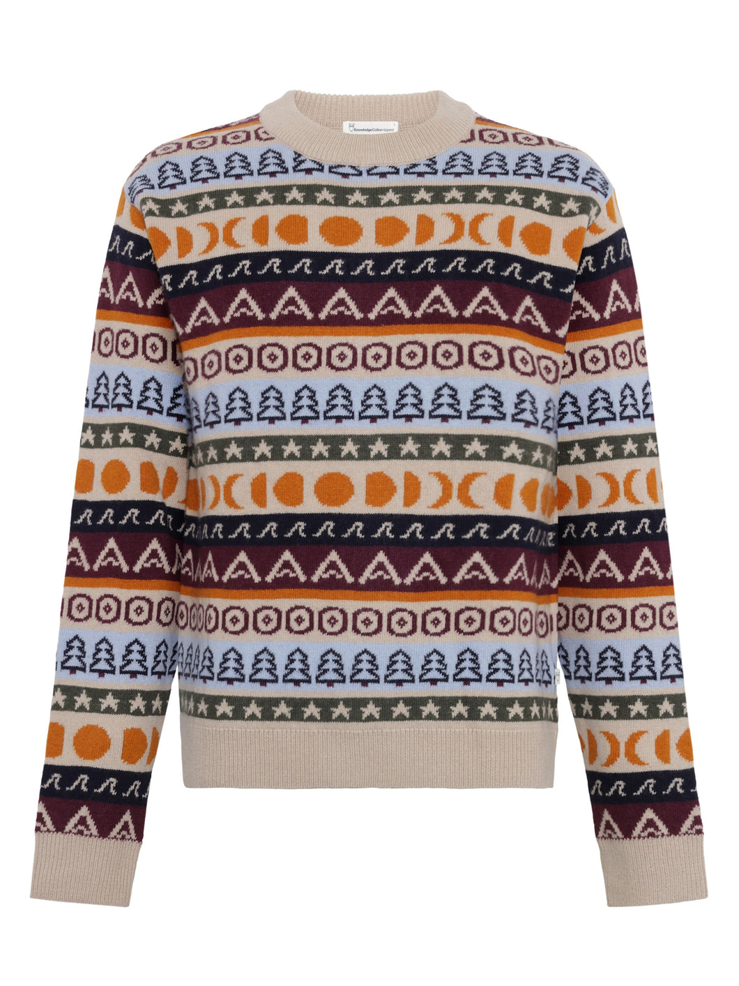 Pull en laine à motifs - Lambswool crew neck knit