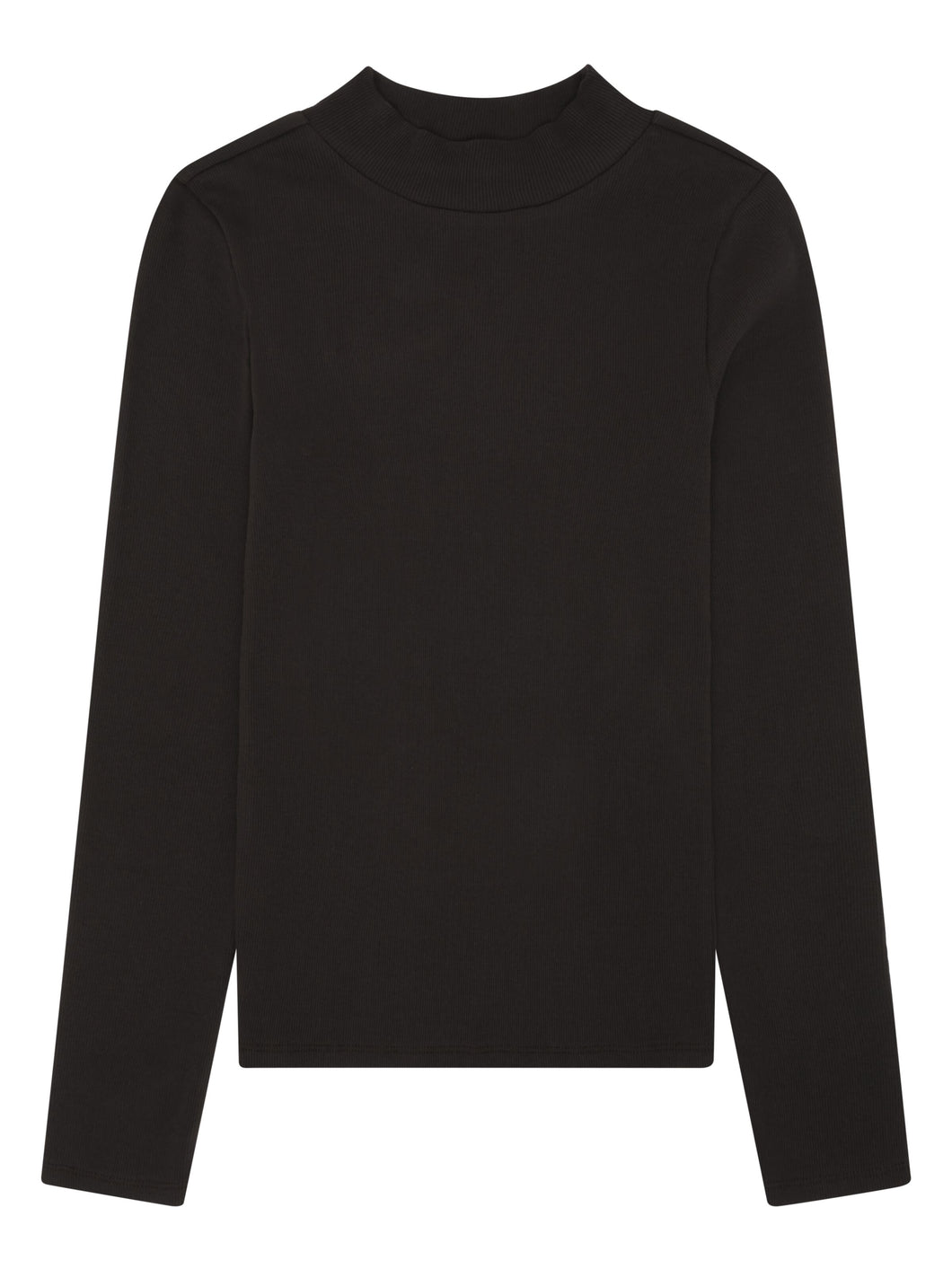 Rib high neck long sleeved - Chocolate Torte