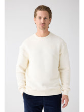 Charger l&#39;image dans la galerie, Sweat écru - Loose fit heavy diagonal structure sweat egret
