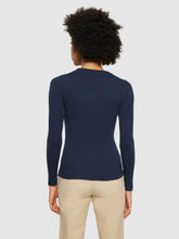 Charger l&#39;image dans la galerie, T-shirt à manches longues - Rib scoop neck long sleeved night sky
