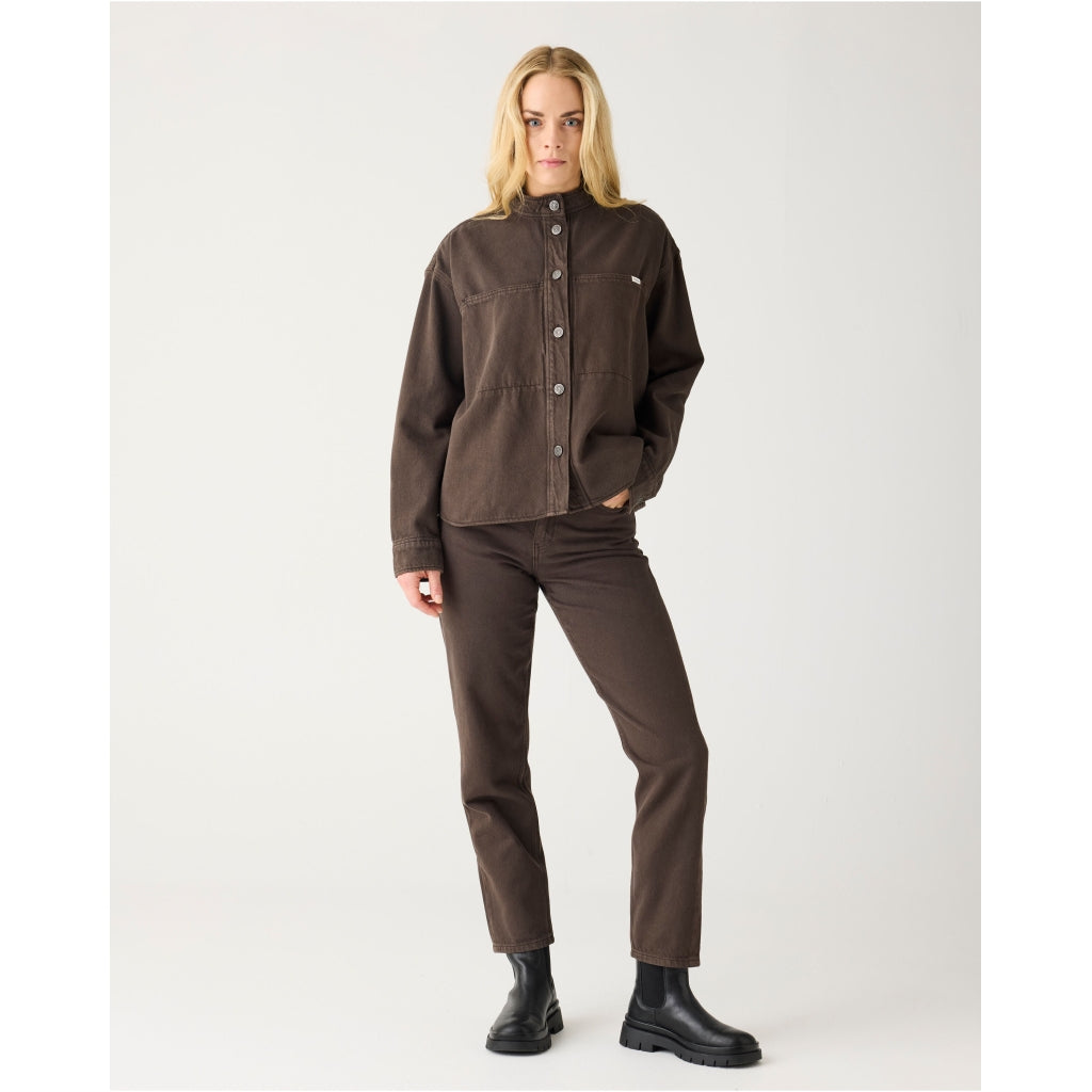 Pantalon droit - Stella slim twill chocolate torte