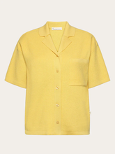 Charger l&#39;image dans la galerie, T-shirt boutonné - Boxy short sleeve knitted shirt yarrow
