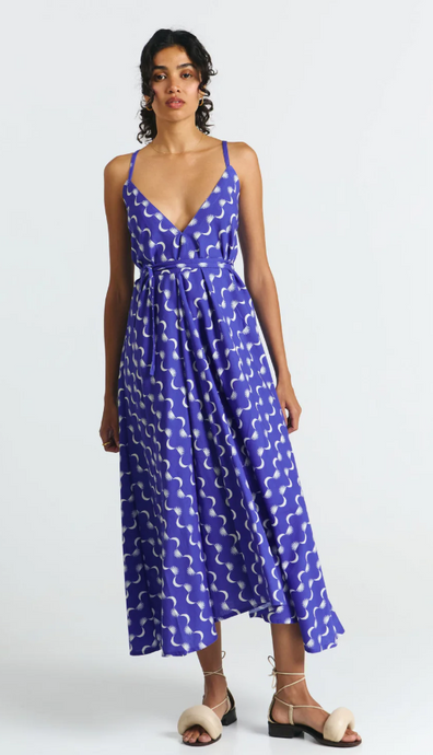 Cotton linen - moon print