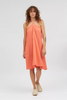Cotton linen - mandarin red