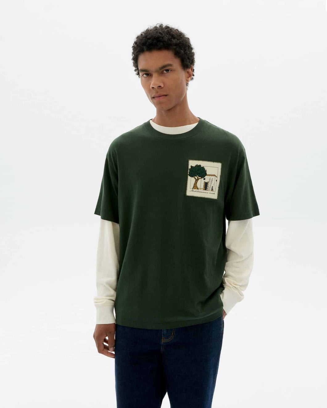 T-shirt avec graphisme - House bottle green aaron tee