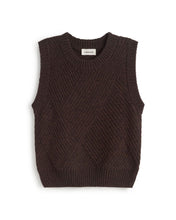 Charger l&#39;image dans la galerie, Débardeur en maille chocolat - Kaia knitted vest
