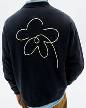 Charger l&#39;image dans la galerie, Sweat brodé à fleur - Flower rope navy leon sweatshirt
