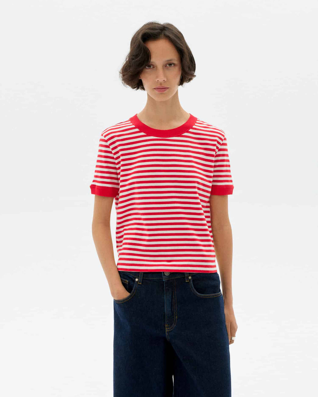 T-shirt rouge rayé - Willy stripes zowi r tee